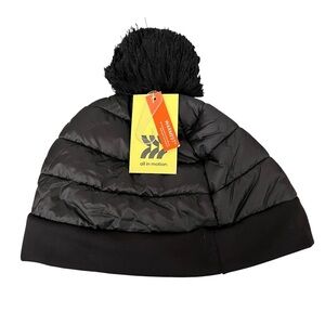 All in Motion Snowcap Beanie Hat Womens One Size Black Outerwear Warmest Ski NWT